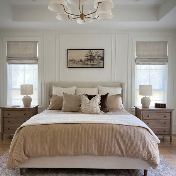 Stripe Roman Shades | Day Night