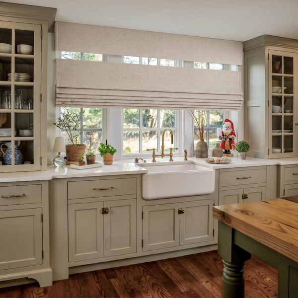 Top Down Bottom Up Linen Roman Shades