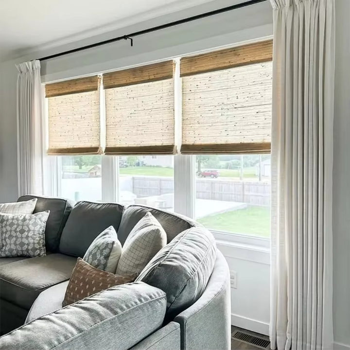 Natural Woven Bamboo Roman Shade