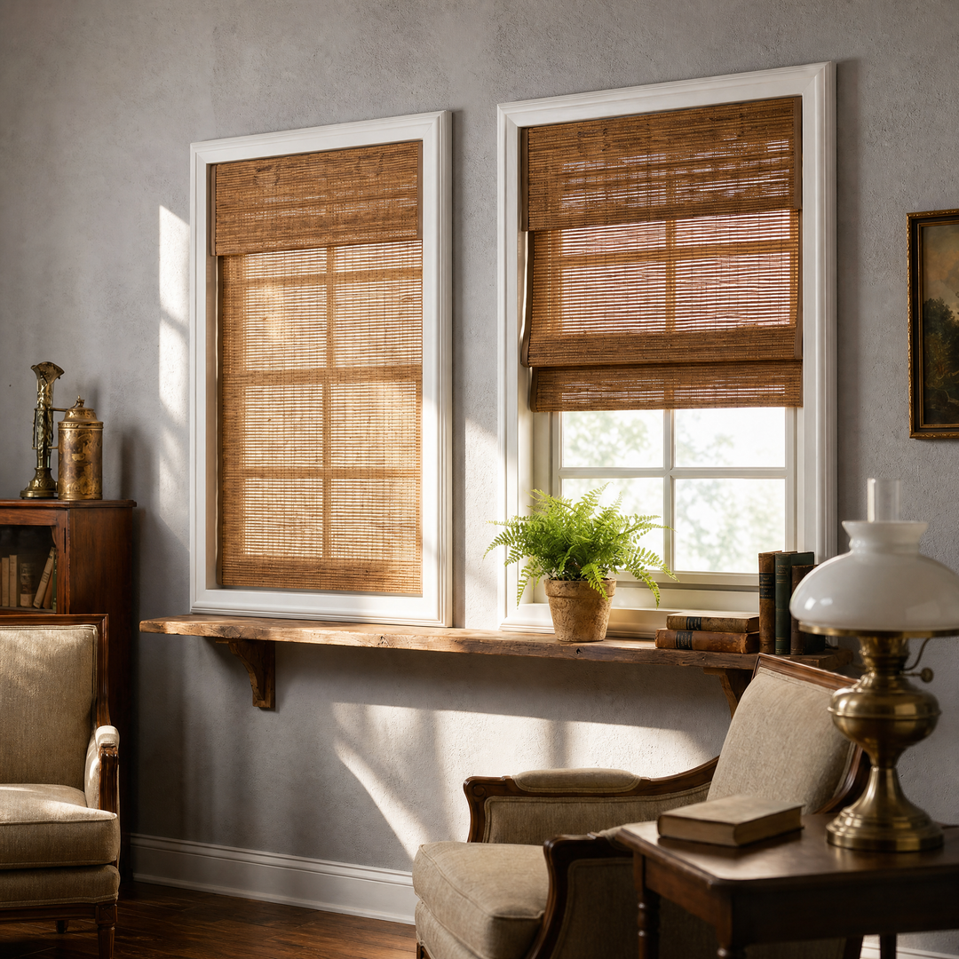 Dark Linen Cordless Roman Shades