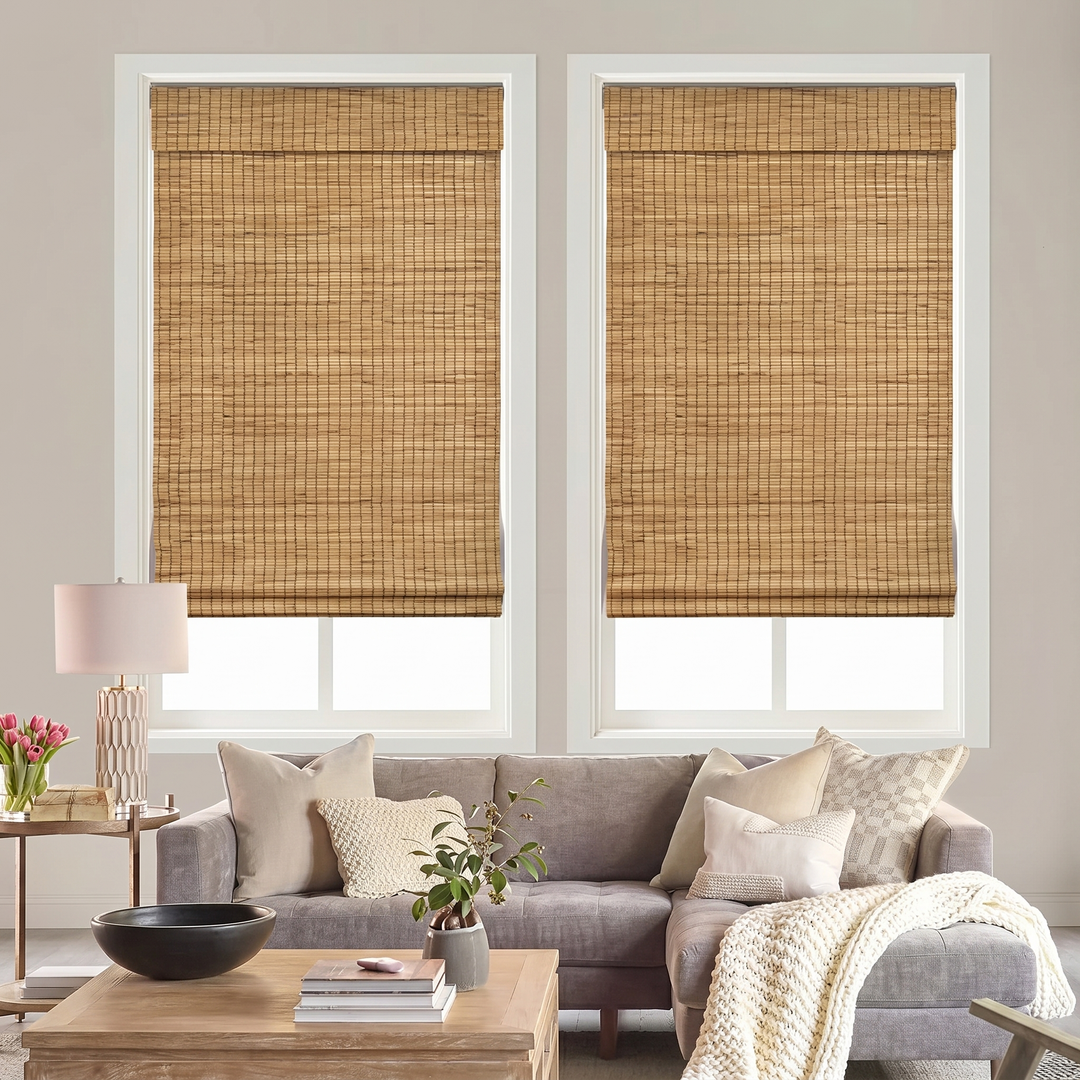 Amber Weave Bamboo Roman Shade