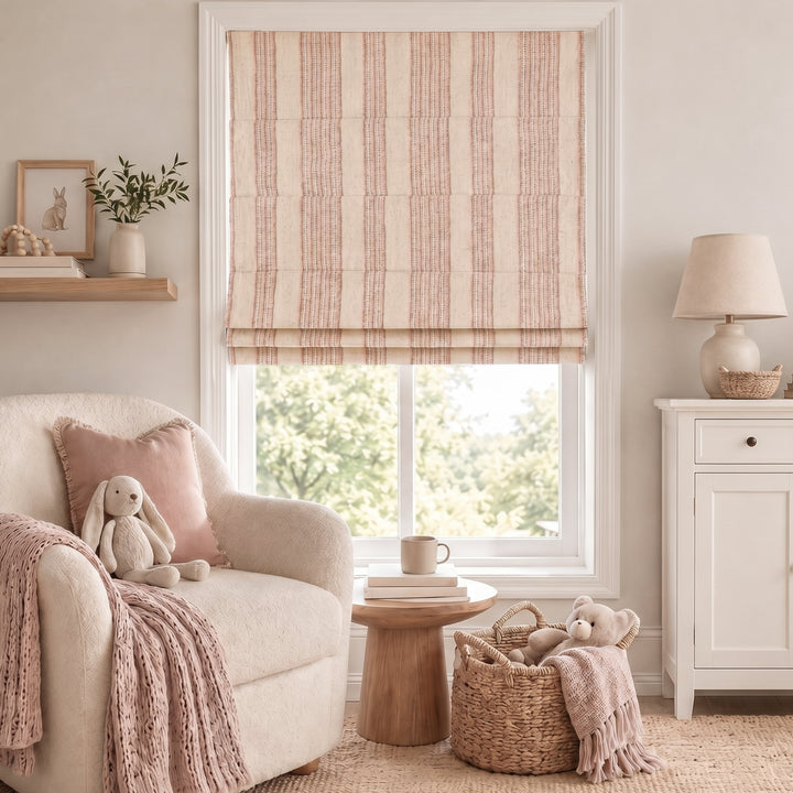 Tiny Dots Stripe Roman Shades | Basic