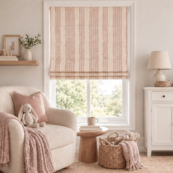 Tiny Dots Stripe Roman Shades | Basic