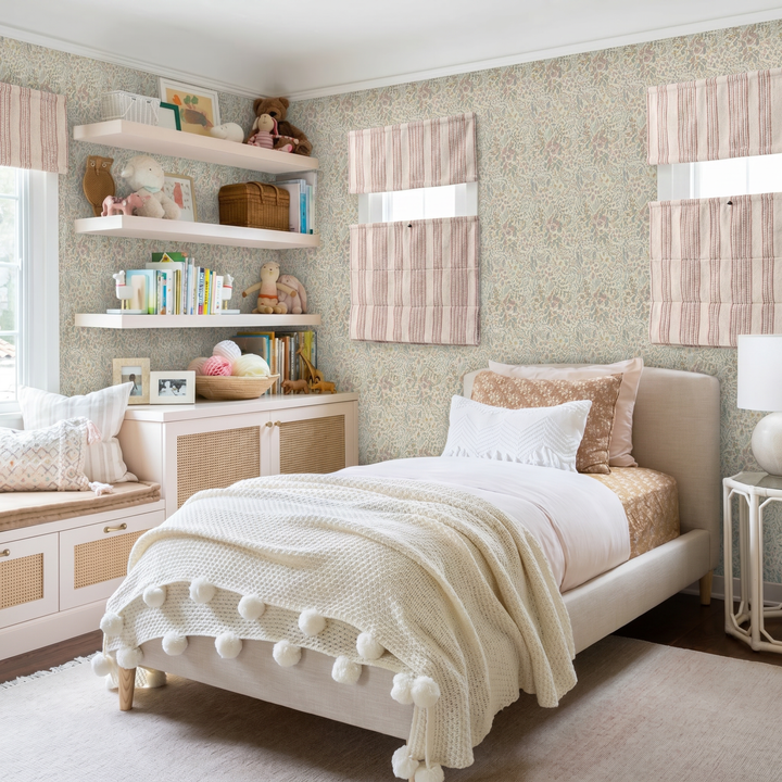 Tiny Dots Stripe Roman Shades |Top Down Bottom Up