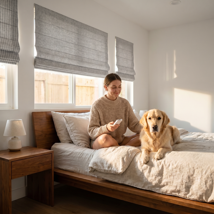 Stripe Cordless Roman Shade | Basic