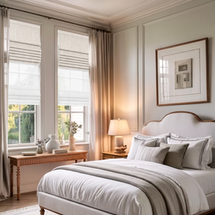 Linen Roman Shades | Day Night