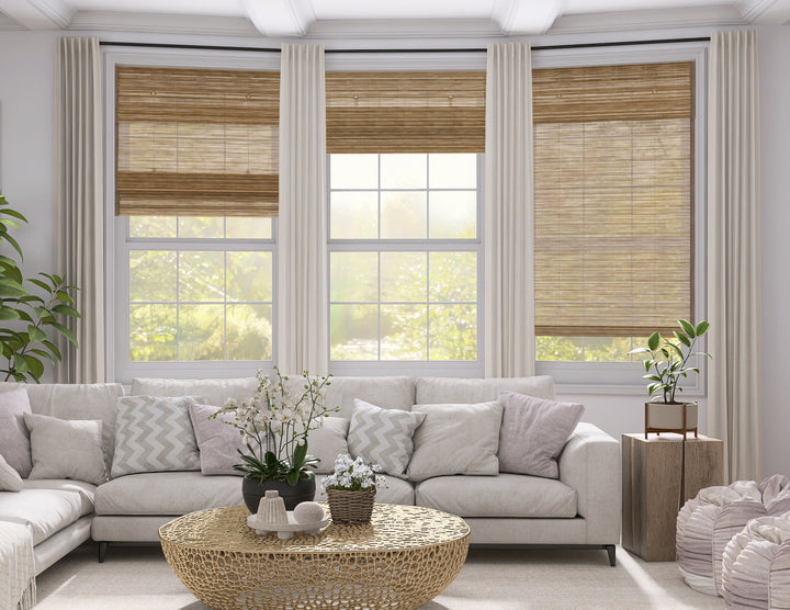 Dark Linen Cordless Roman Shades