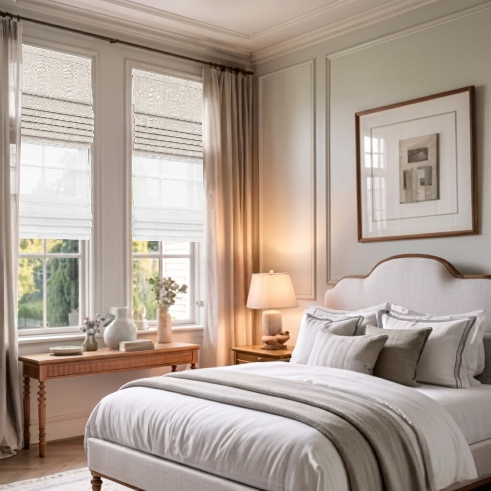 Linen Roman Shades | Day Night