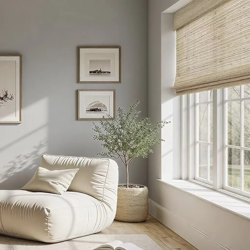 Natural Ramie Cordless Roman Shades