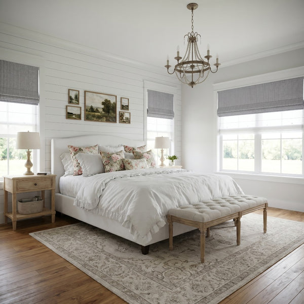 Stripe Cordless Roman Shade | Day Night