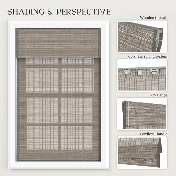 Natural Kenaf Cordless Roman Shades