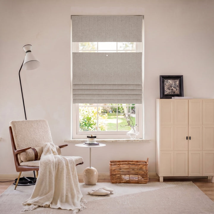 Linen Roman Shades | Top Down Bottom Up