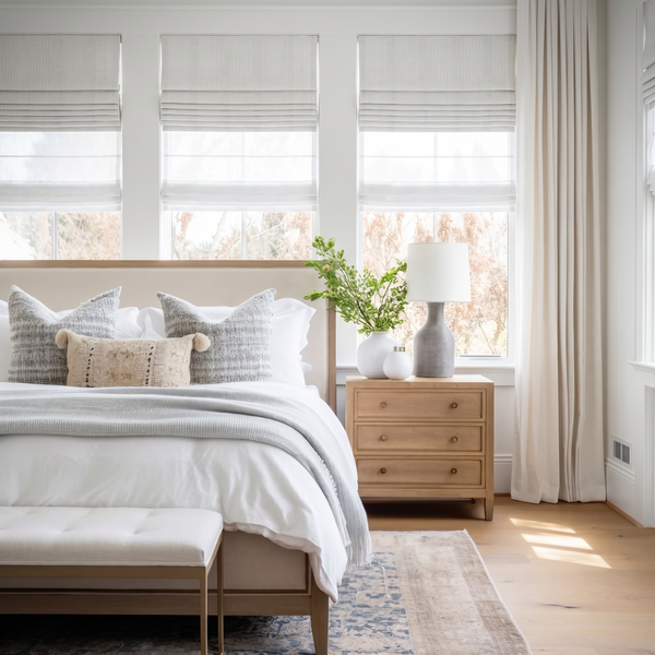 Weave Cordless Roman Shade | Day Night