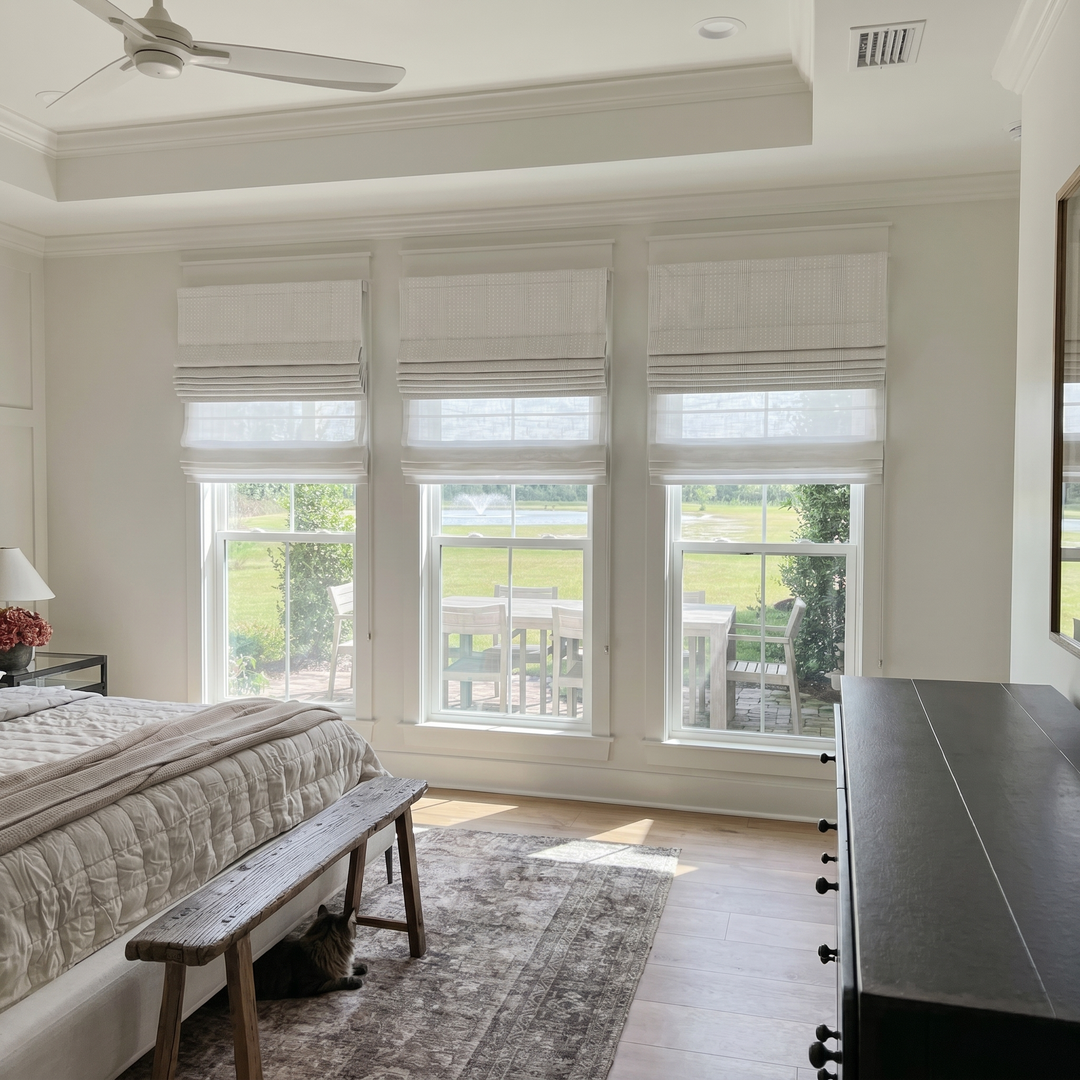 Weave Cordless Roman Shade | Day Night