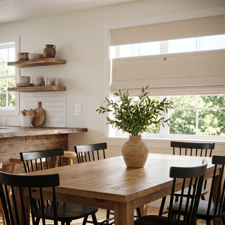 Solid Cordless Roman Shade | Top Down Bottom Up