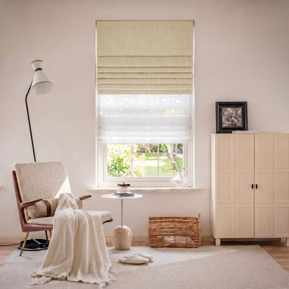Linen Roman Shades | Day Night