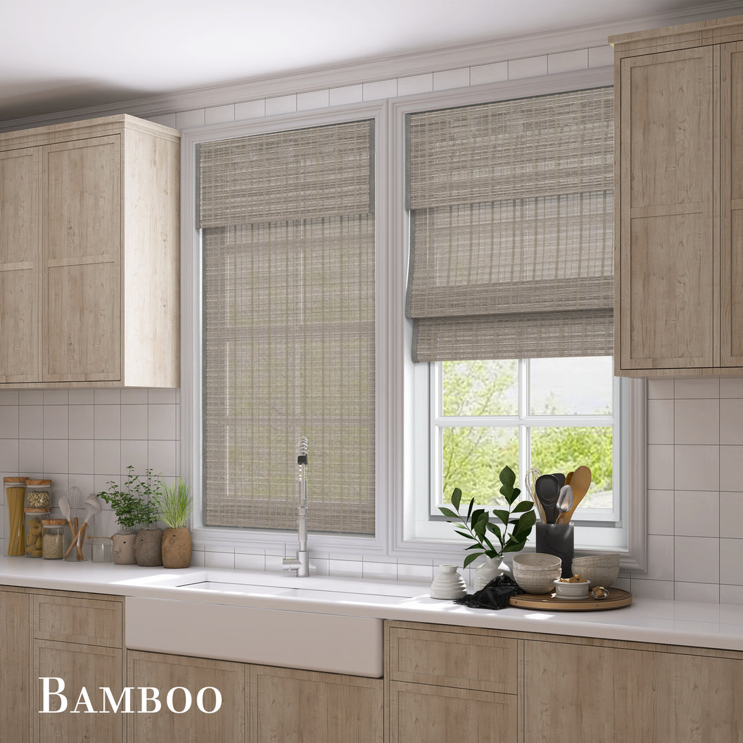 Natural Kenaf Cordless Roman Shades