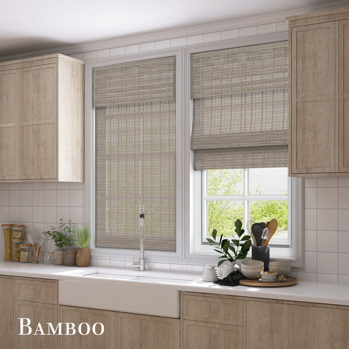 Natural Kenaf Cordless Roman Shades