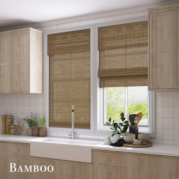 Dark Linen Cordless Roman Shades