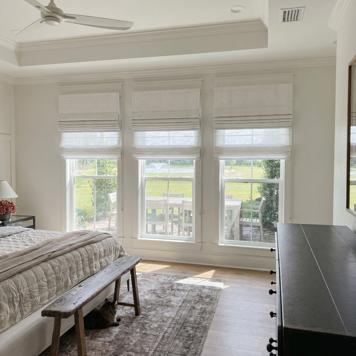 Weave Cordless Roman Shade | Day Night