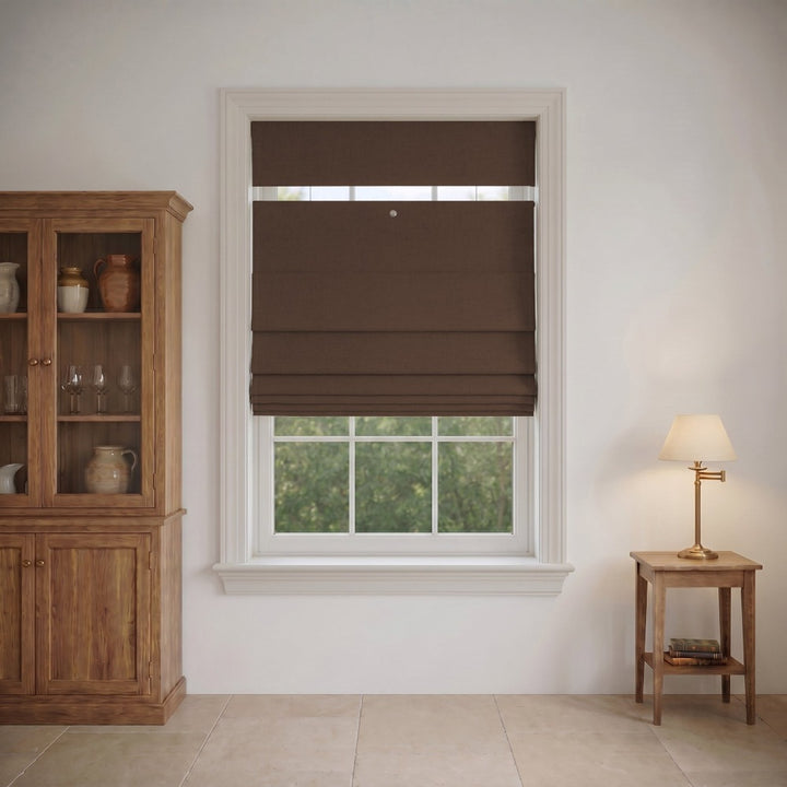 Top Down Bottom Up Linen Roman Shades