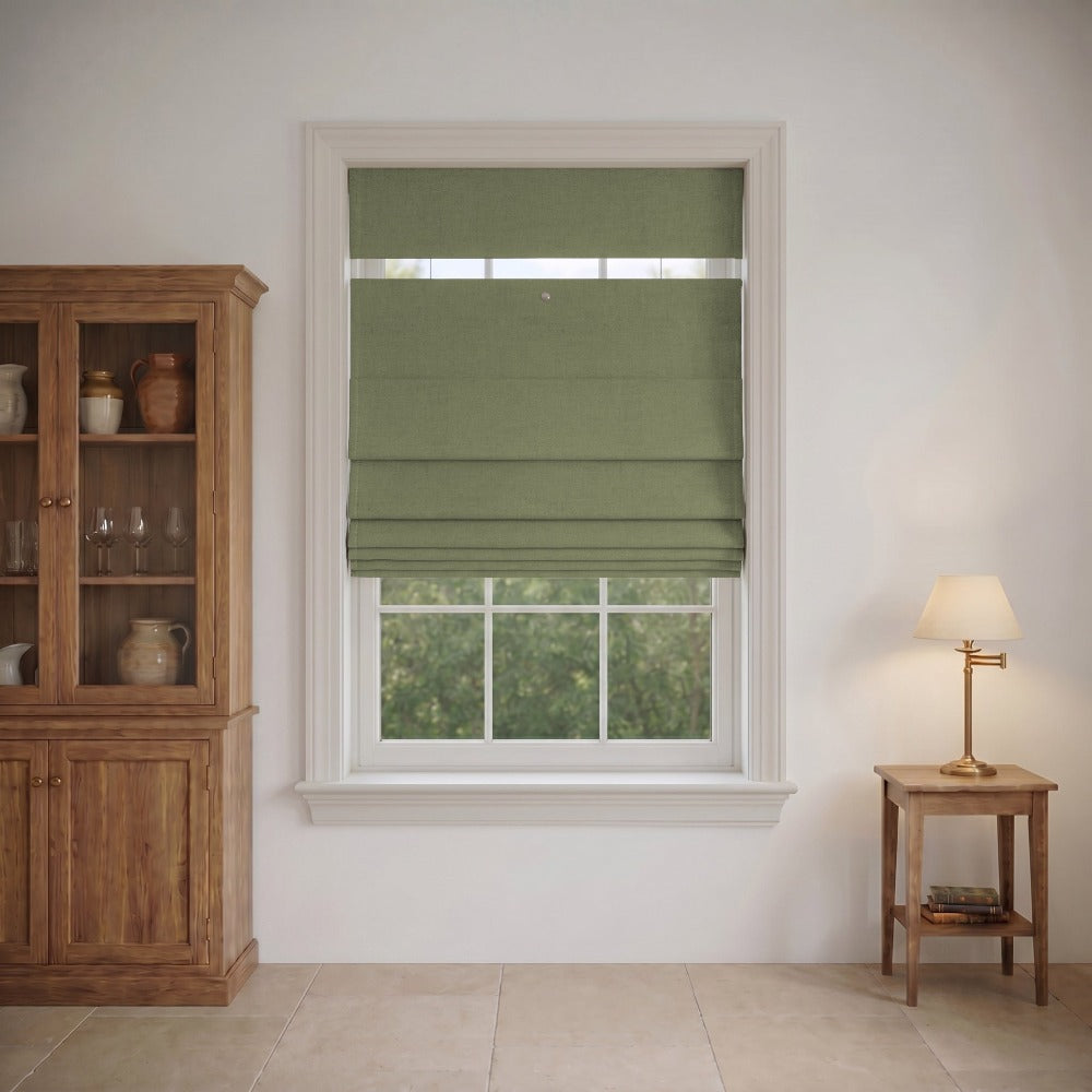Top Down Bottom Up Linen Roman Shades