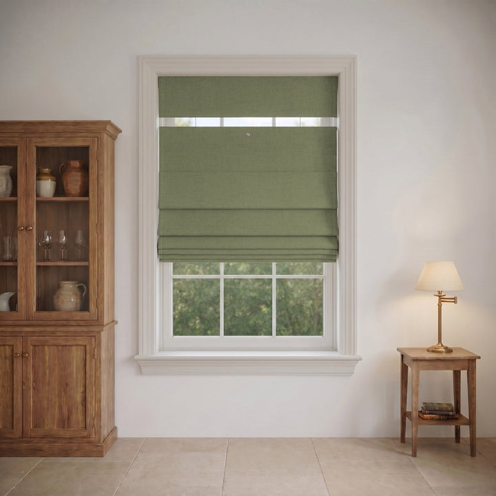 Top Down Bottom Up Linen Roman Shades