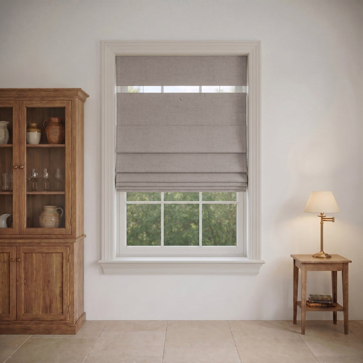 Top Down Bottom Up Linen Roman Shades