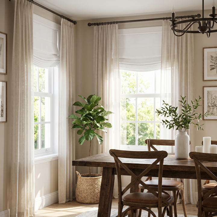 Simple Flat Fold Roman Shades
