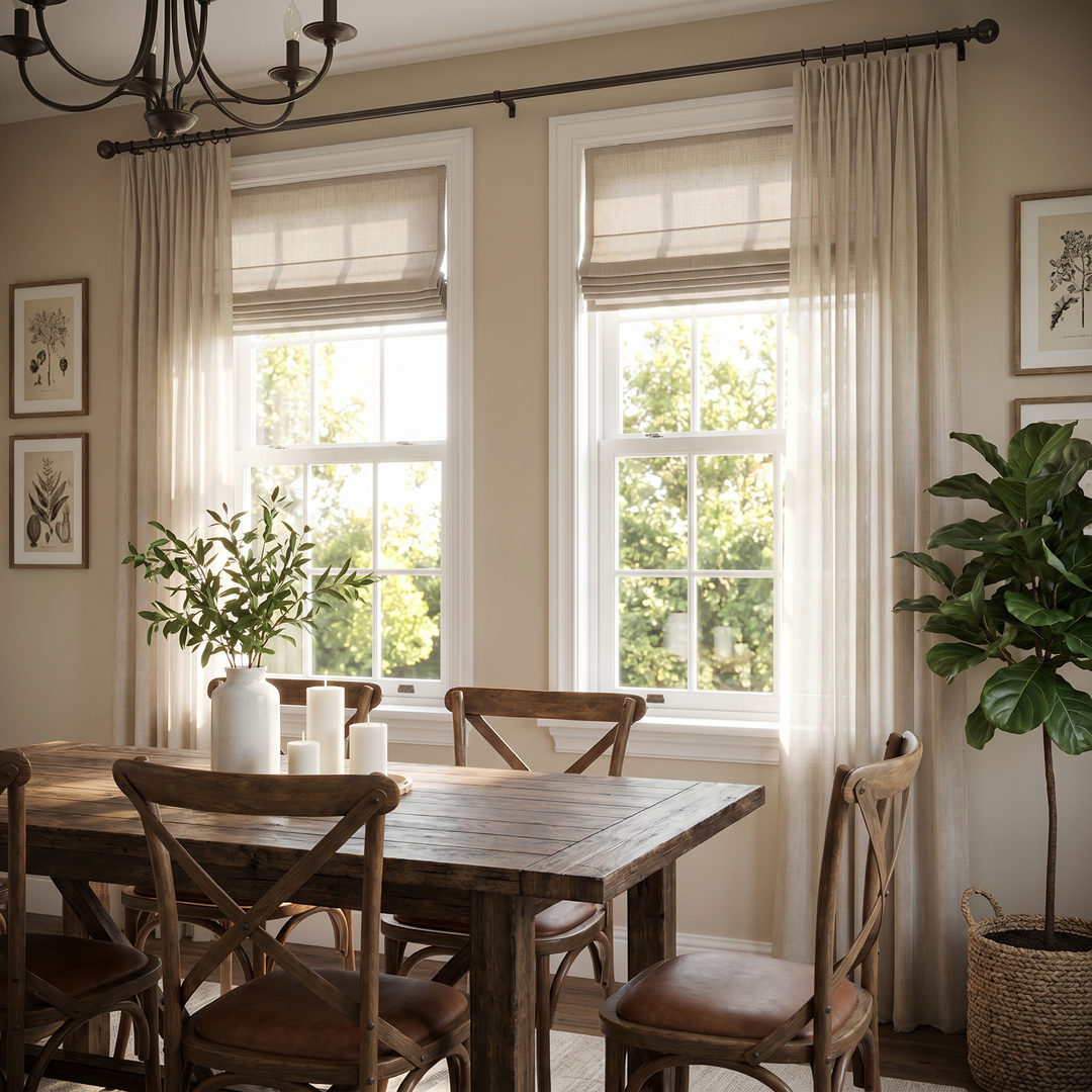 Waterproof and Flame-Retardant Roman Shades | Basic