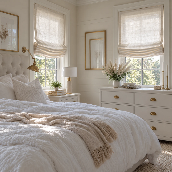 Hearth Linen Roman Shade relaxed 4