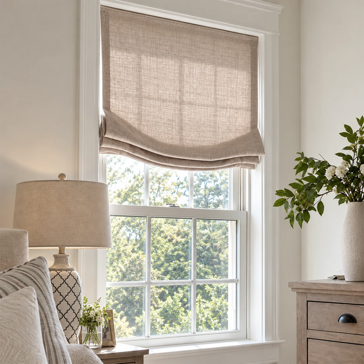 Hearth Linen Roman Shade relaxed 5