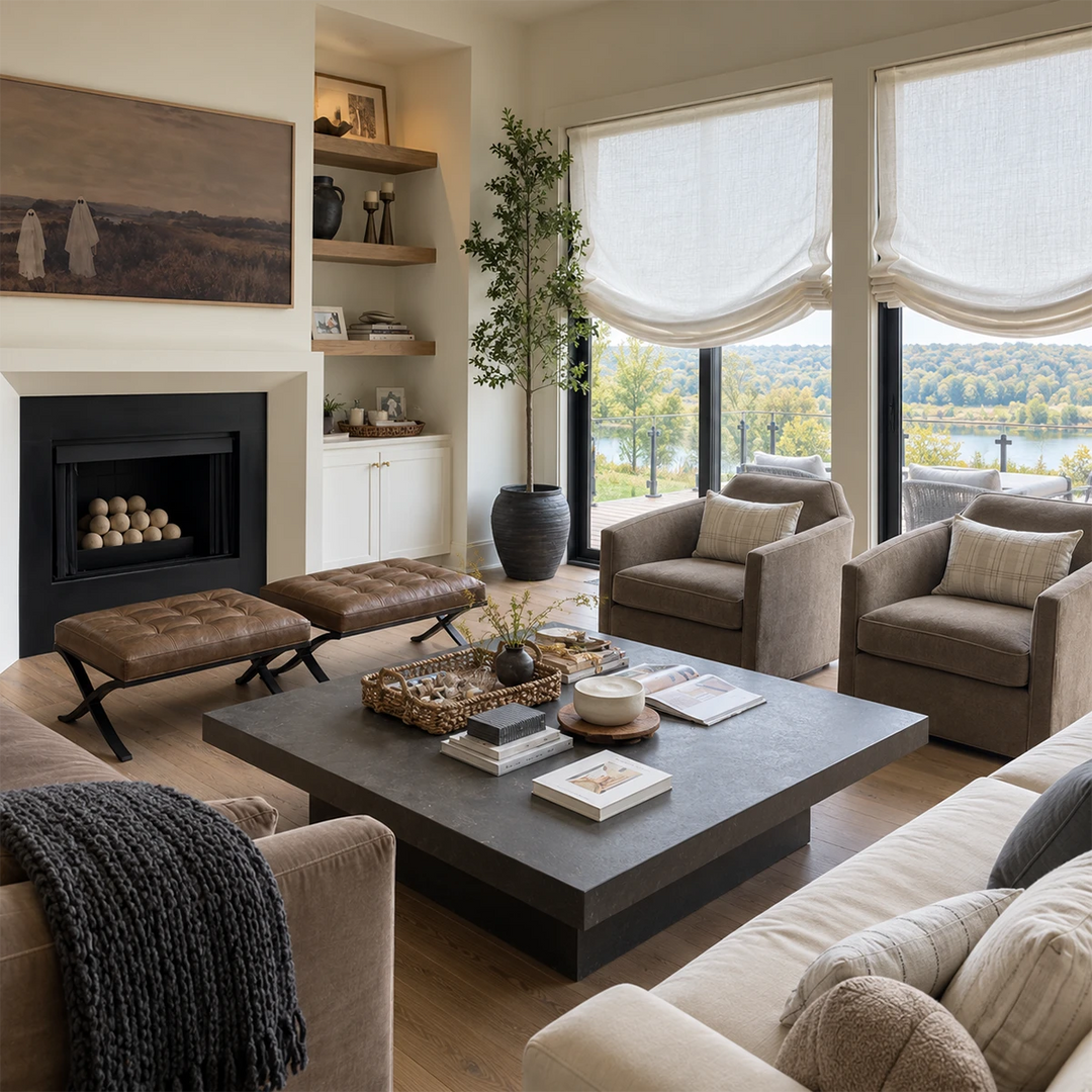 Hearth Linen Roman Shade relaxed 7