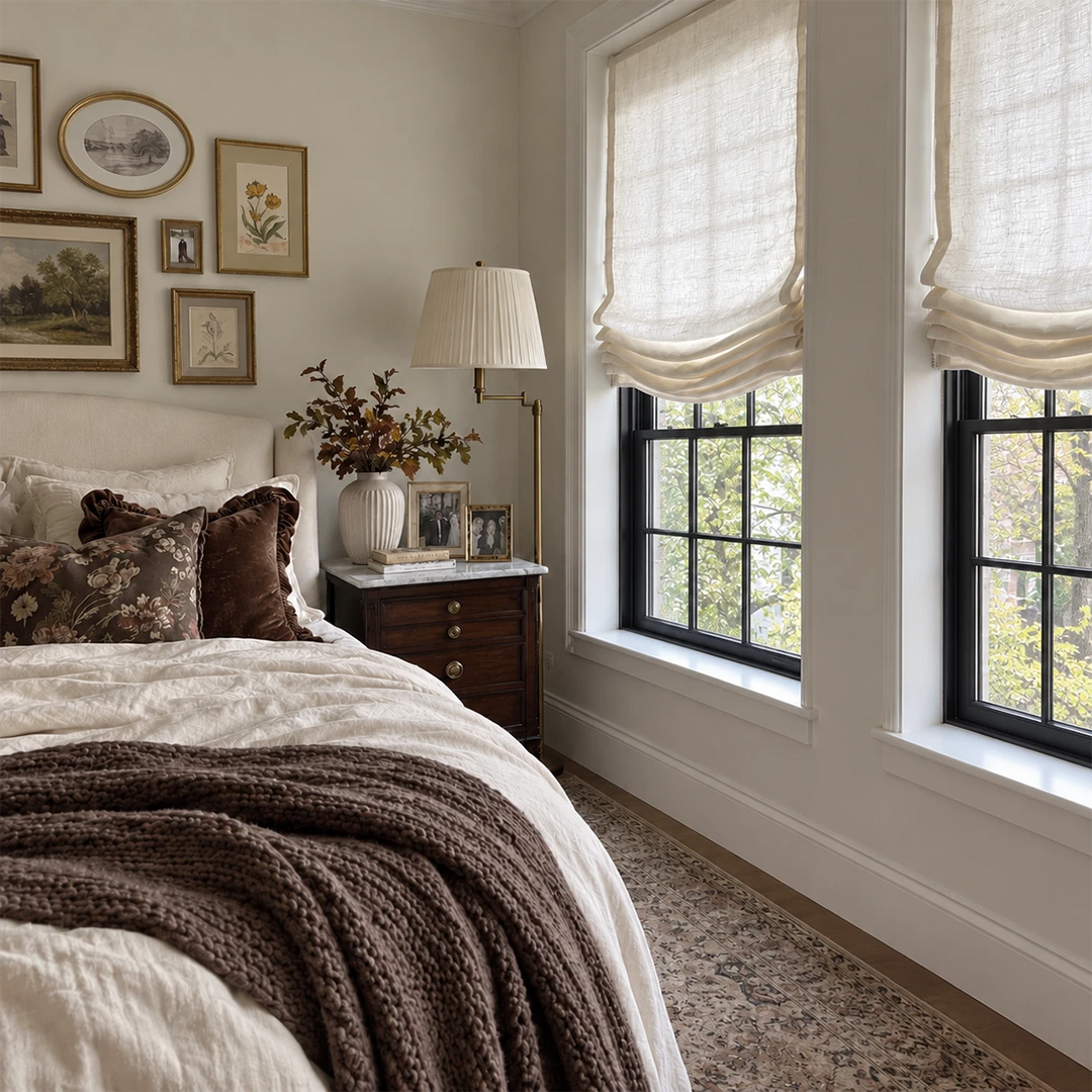 Hearth Linen Roman Shade relaxed 8