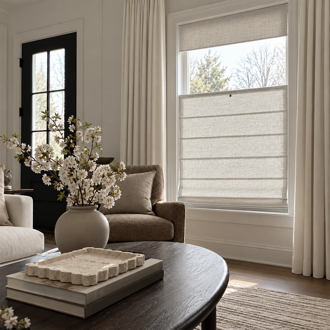 Hearth Linen Roman Shade top down bottom up 2