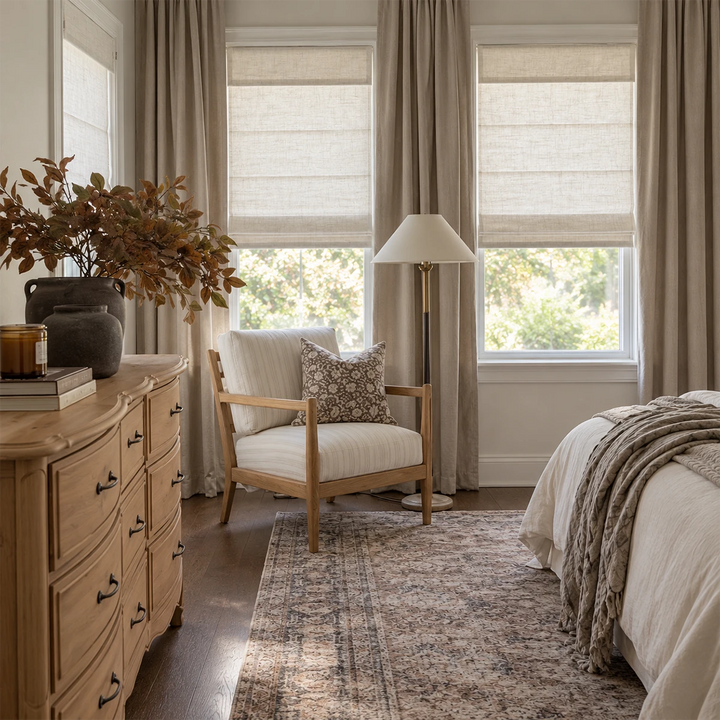 Hearth Linen Roman Shade top down bottom up 7