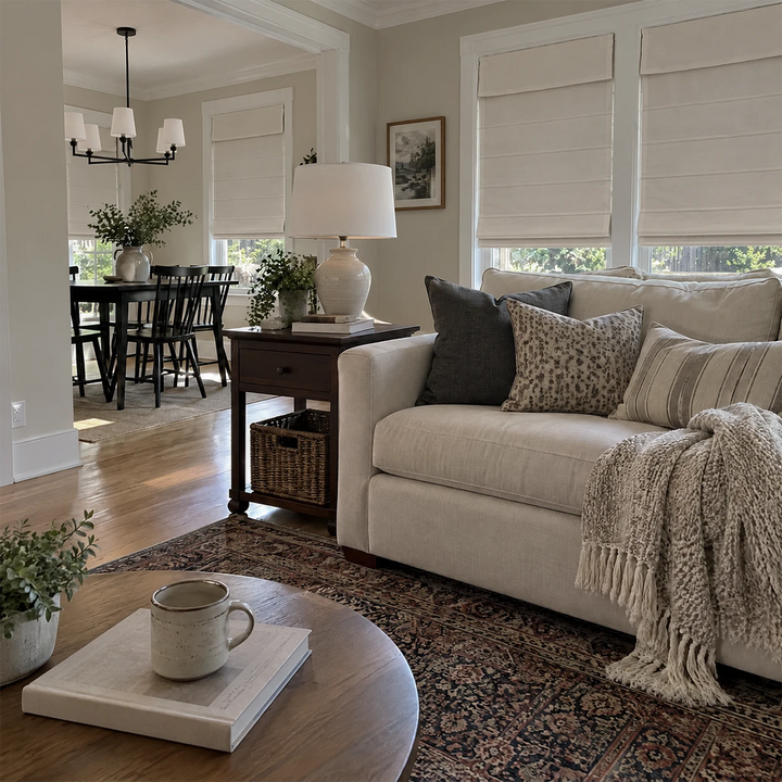 Hearth Linen Roman Shade top down bottom up 8