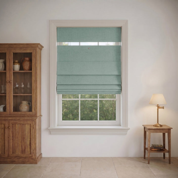 Top Down Bottom Up Linen Roman Shades