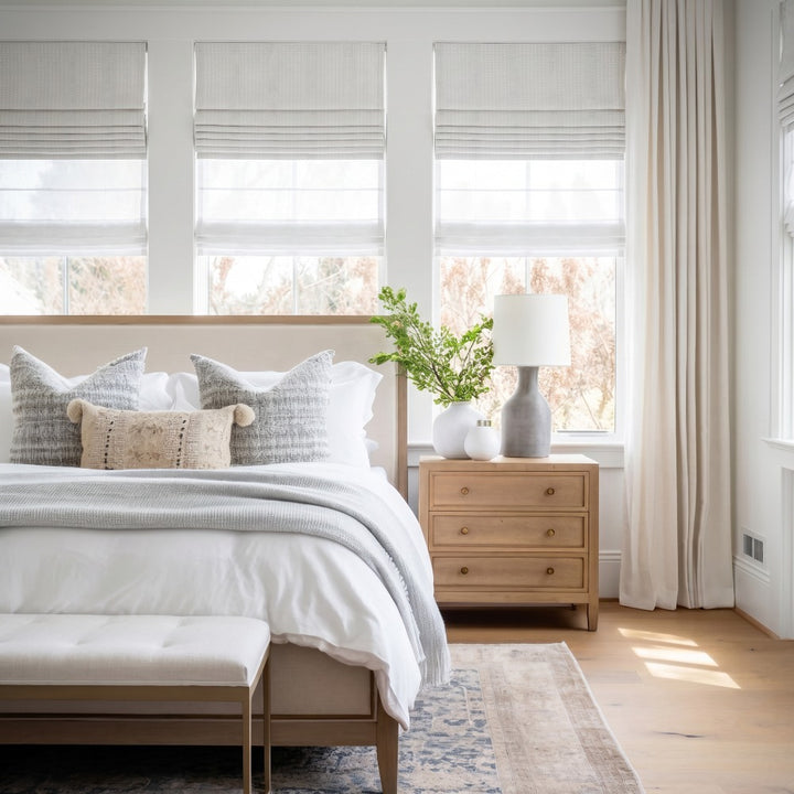 Weave Cordless Roman Shade | Day Night
