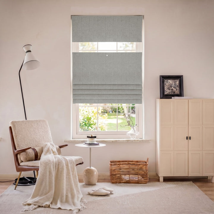 Linen Roman Shades | Top Down Bottom Up