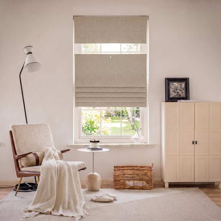 Linen Roman Shades | Top Down Bottom Up