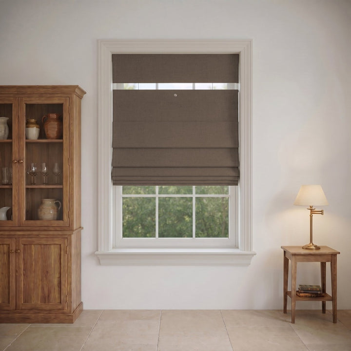 Top Down Bottom Up Linen Roman Shades