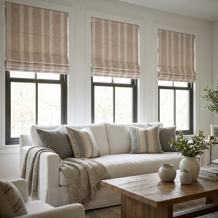 Tiny Dots Stripe Roman Shades | Basic