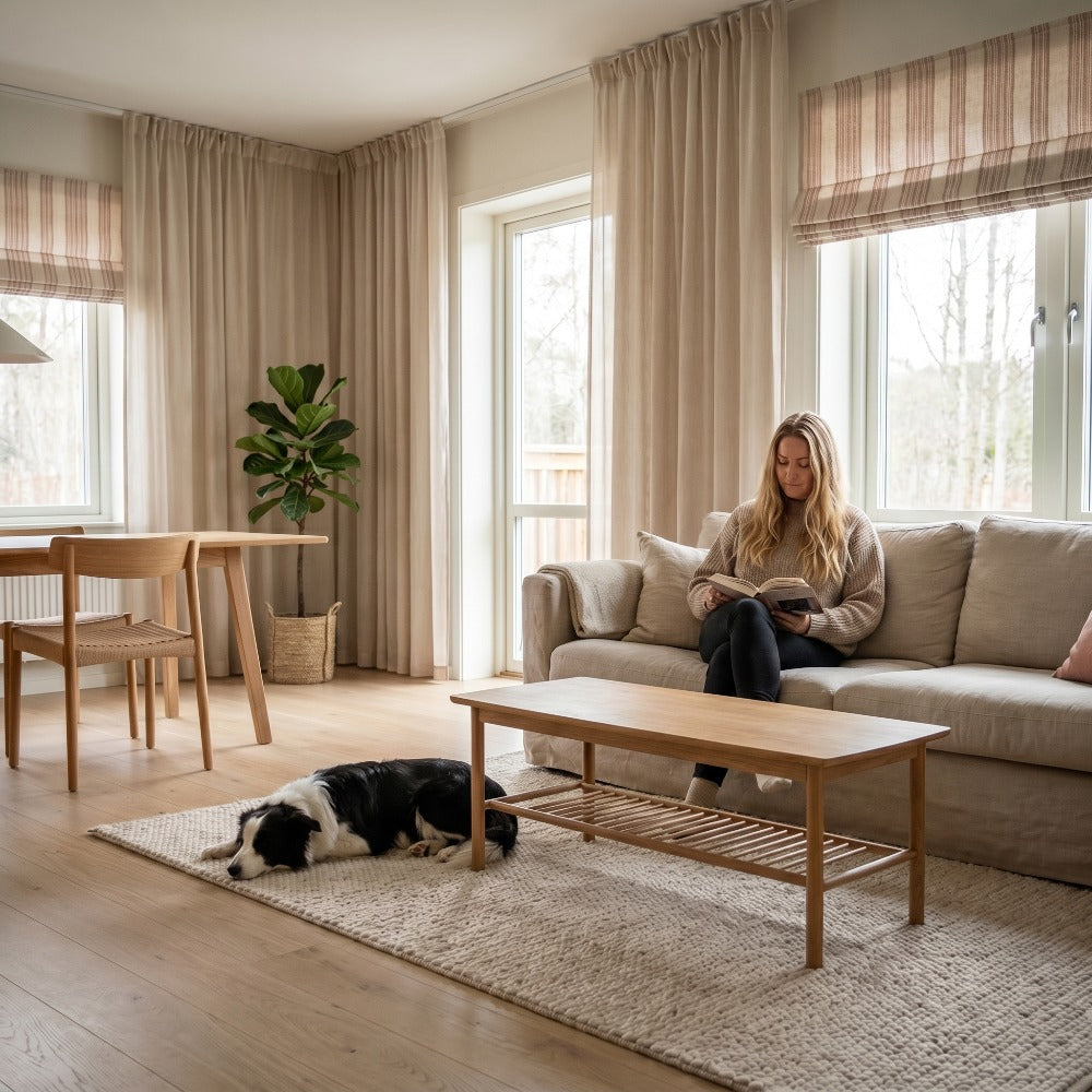 Tiny Dots Stripe Roman Shades | Basic