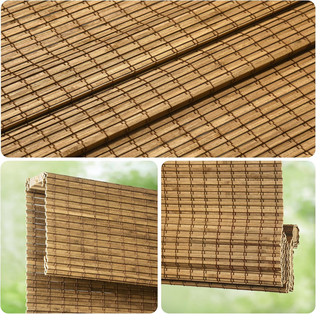 Amber Weave Bamboo Roman Shade