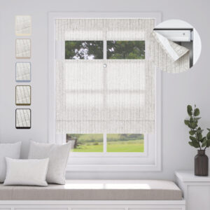 No Drill Cordless Stripe Roman Shades | Top Down Bottom Up
