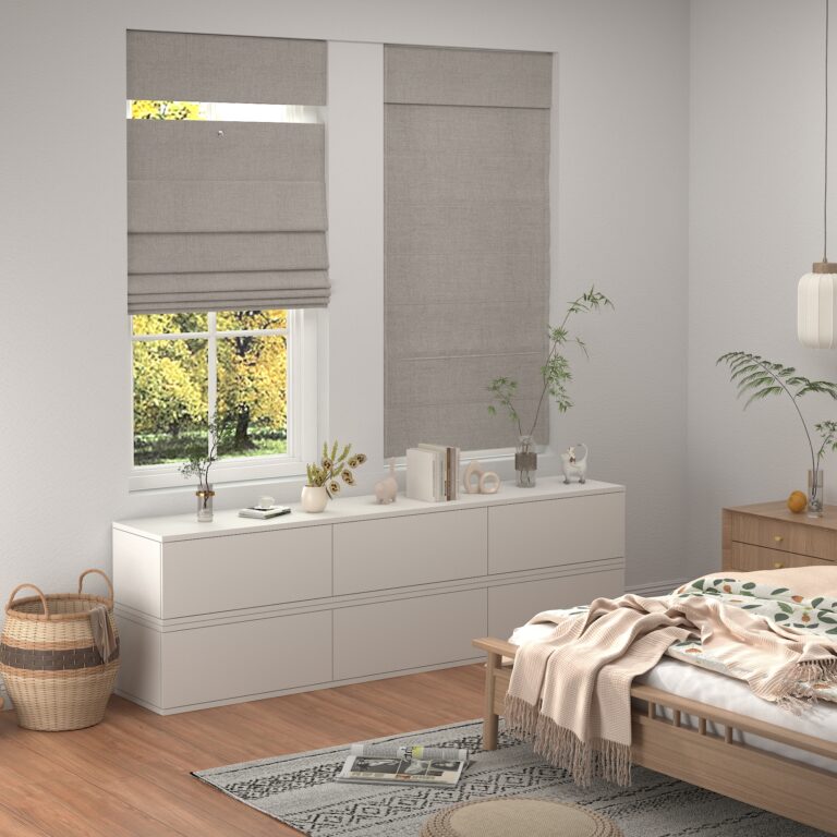 Linen Roman Shades | Top Down Bottom Up