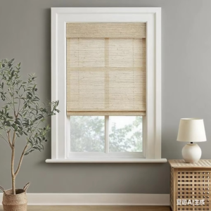 100% Natural Cordless Bamboo Roman Shades