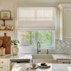 Light Filtering Woven Bamboo Roman Shade