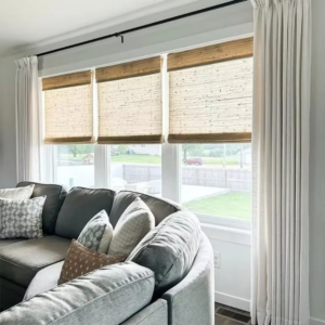 Light Filtering Woven Bamboo Roman Shade